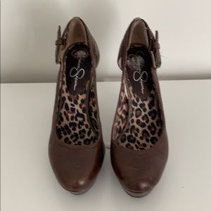 Jessica Simpson leather heels
